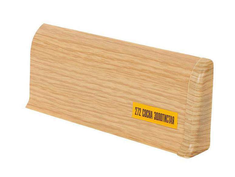 272 Плинтус н/п Идеал Комфорт, Сосна золотистая, 55мм/2,2м