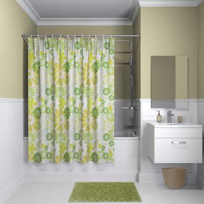 Штора д/ванной IDDIS 180*180см  полиэст. P01P118i11