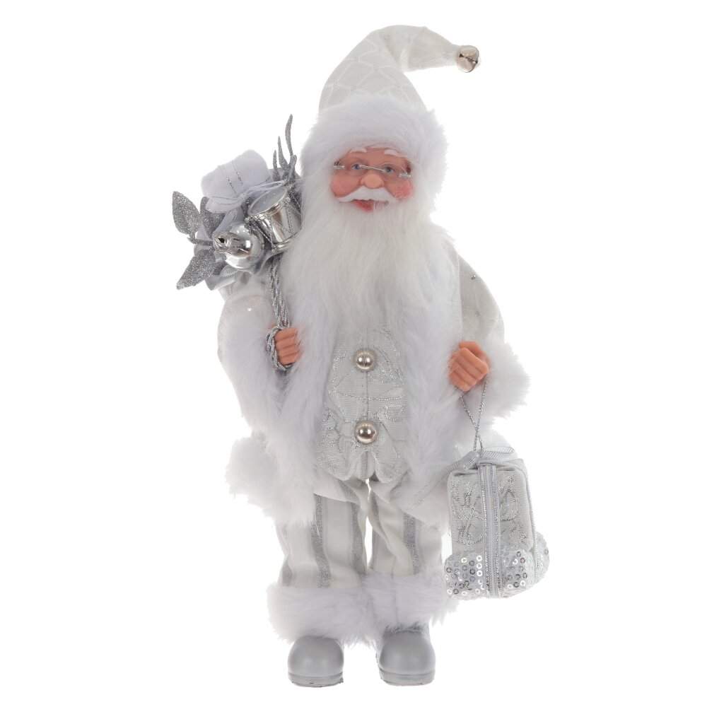 REMECO COLLECTION Дед Мороз 807176 белый/серебро 17х12х30/41см