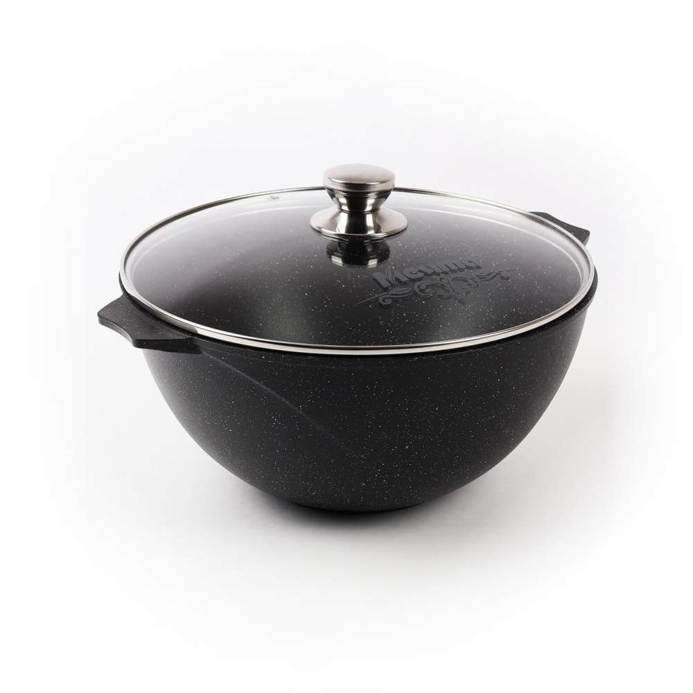 МЕЧТА Гранит Black Казан 55802 с крышкой 5л АП 26х13,8см 