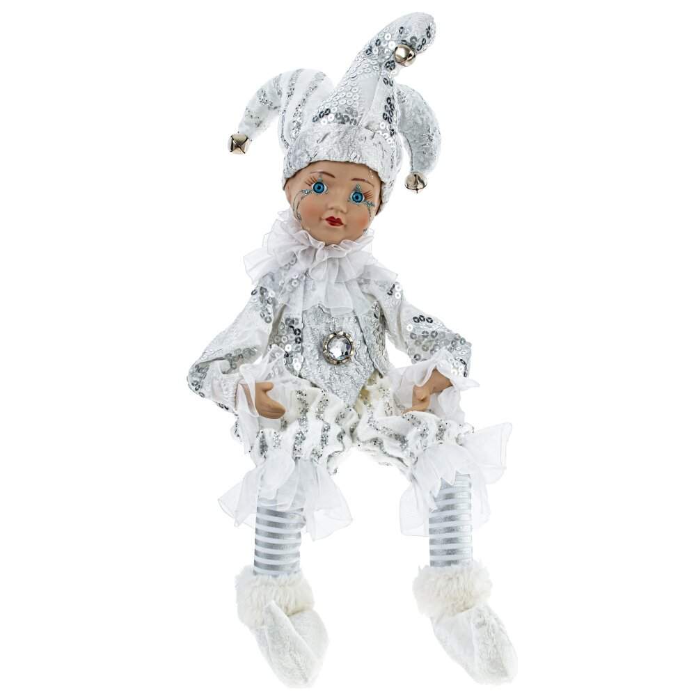 REMECO COLLECTION Игрушка набивная 807217 Клоун (музыка,движение) серебро 15х12х30/50см 