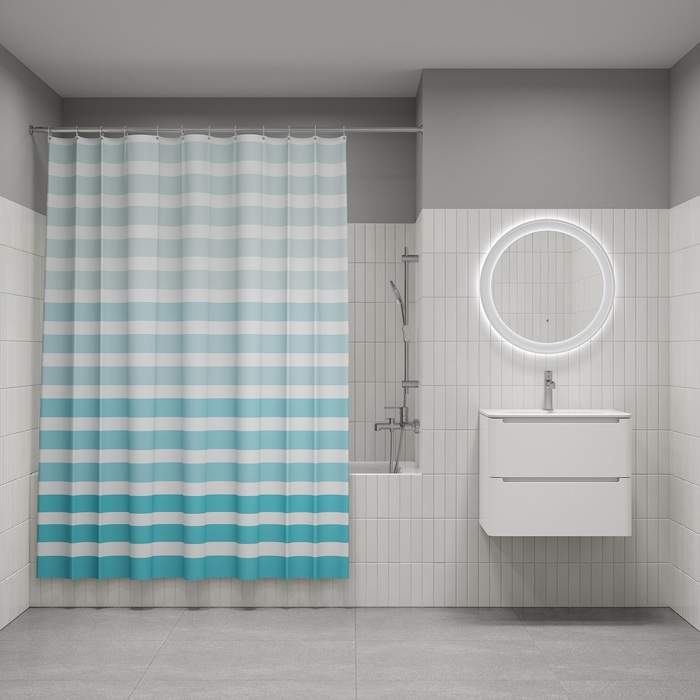 Штора д/ванной IDDIS 200*180см  полиэст. BR01P18i11