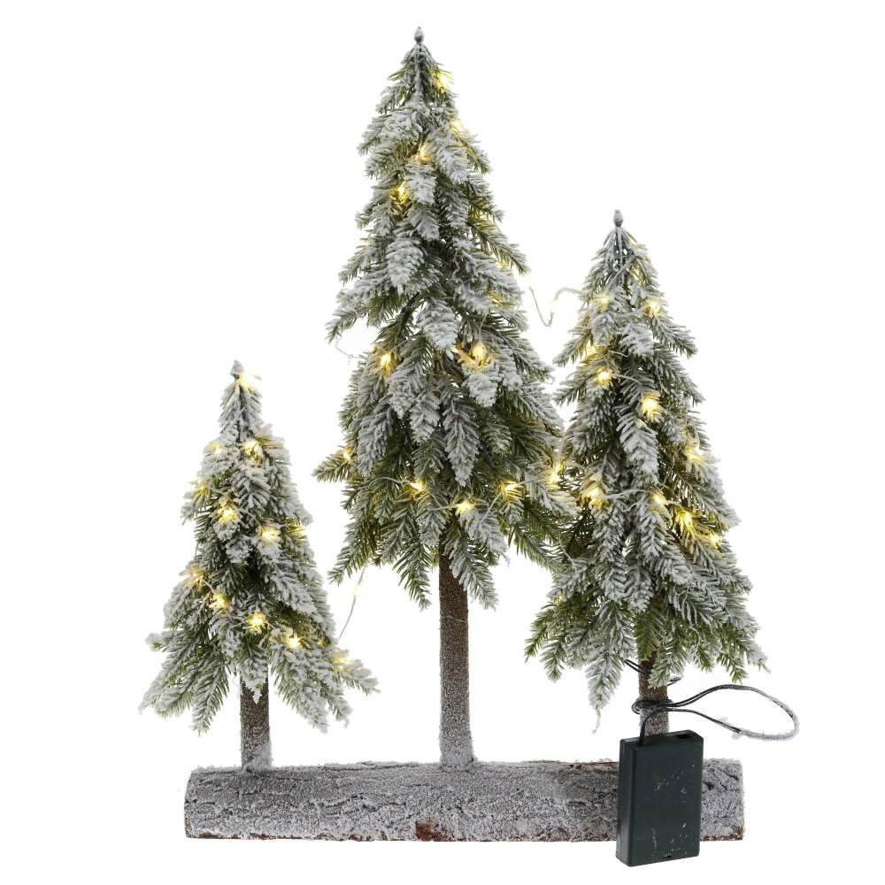 REMECO COLLECTION Ёлочки 822264 декоративные с подсветкой (3хАА) 34х11х50см 