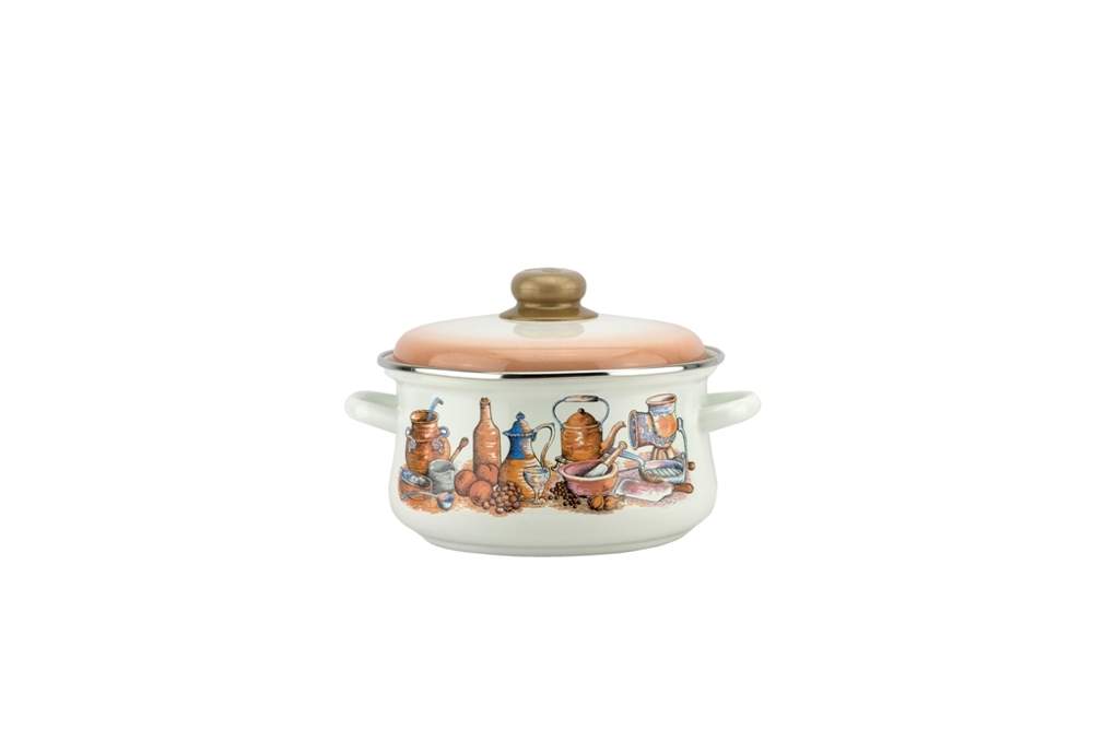 ЭМАЛЬ Посудка Кастрюля 3л грушевидная белый 01-В1612/6