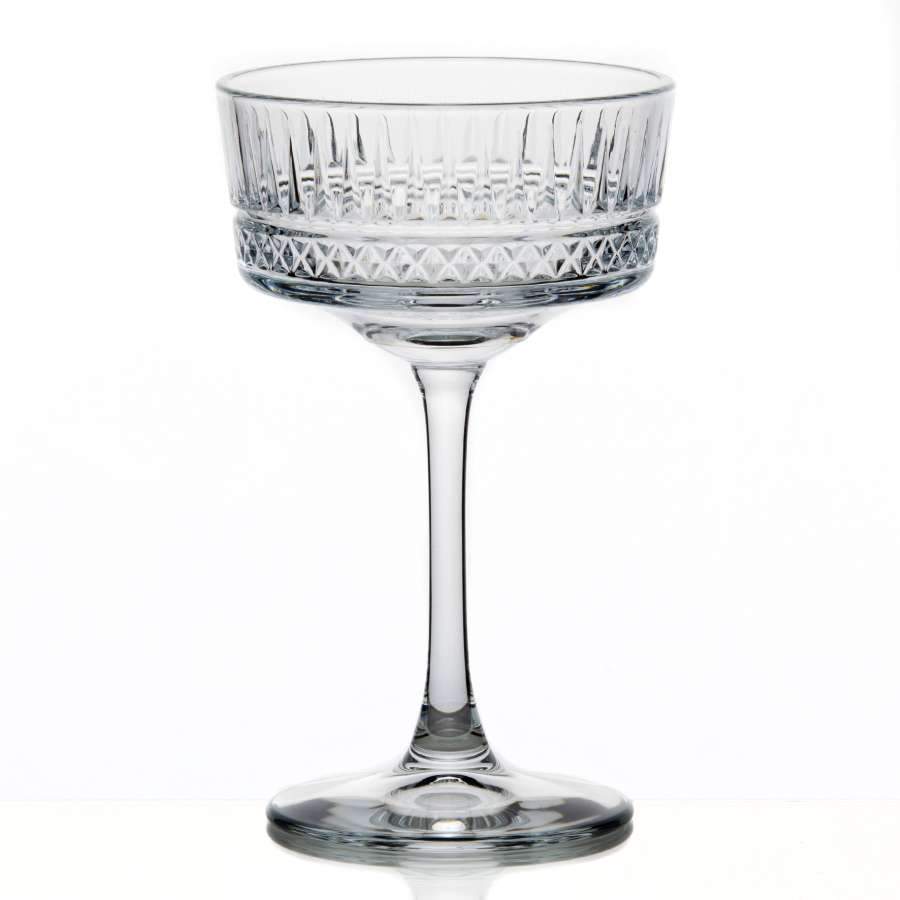 PASABAHCE Элизия 440436B Набор бокалов 260мл д/шампанского 4шт (блюдце) (4)  