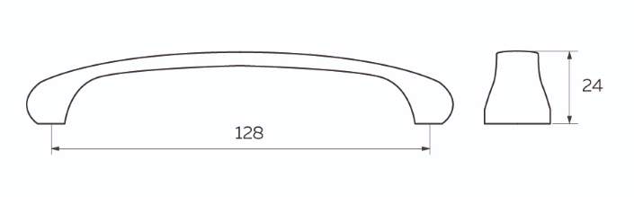 Ручка-скоба  S-2620-128 WT  матовый белый 128мм