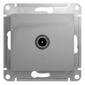Розетка SE Glossa  Алюмин. TV 1-м СП проходн.4DB  GSL000392
