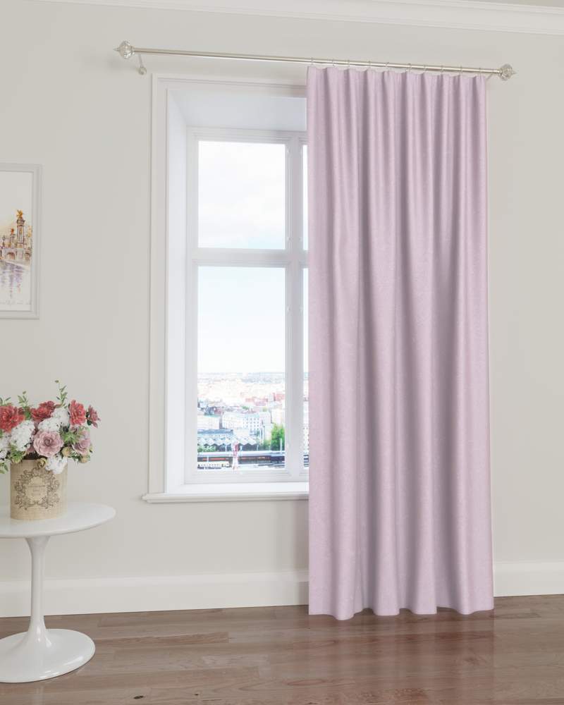 Штора  Портьерная  TJ-02 Блэкаут 200х260 св.розовая (полиэстер)