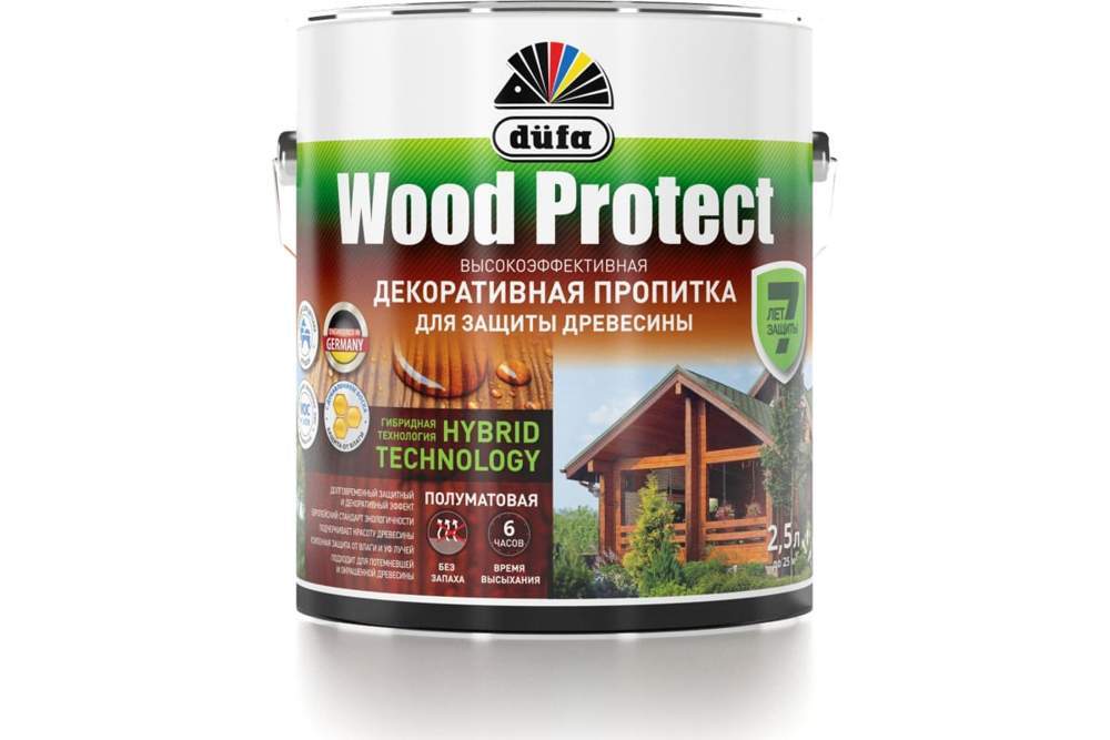 Пропитка DUFA Wood Protect д/защ. древ. орех  2,5л