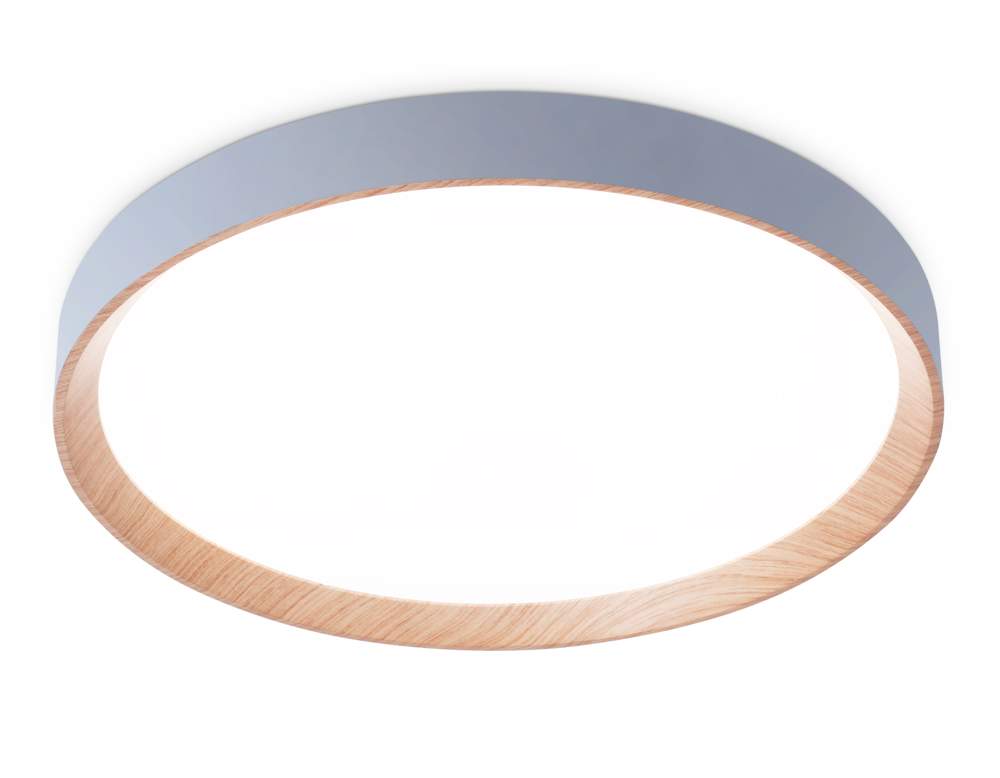 Светильник потол. c пультом  FZ1322  D490*80 60W GR/LWD серый/светлое дерево