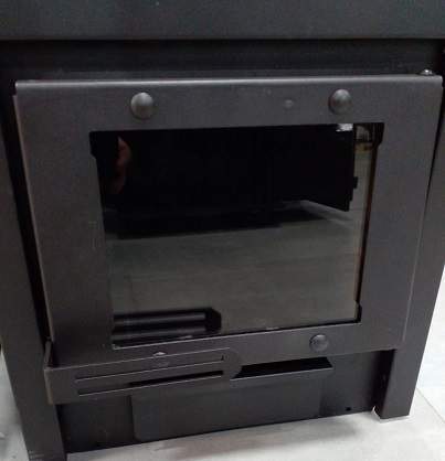 Дверца ДСС "Открытое стекло" для печи Рада (черная)