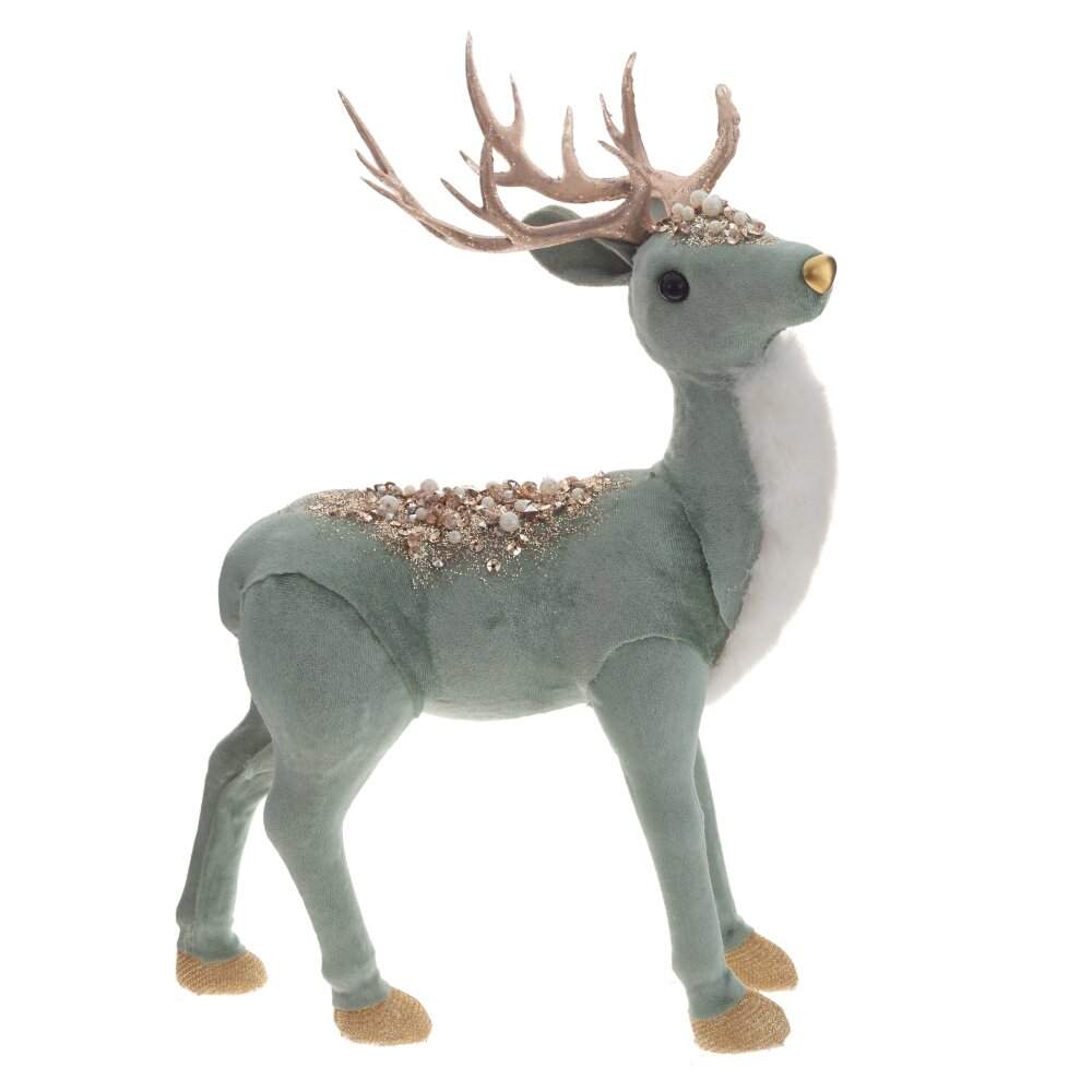 REMECO COLLECTION Фигурка 791062 Олень 21х13х31см (текстиль/полимер) 