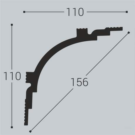 Карниз XPS BD К 14 (110*110)/7