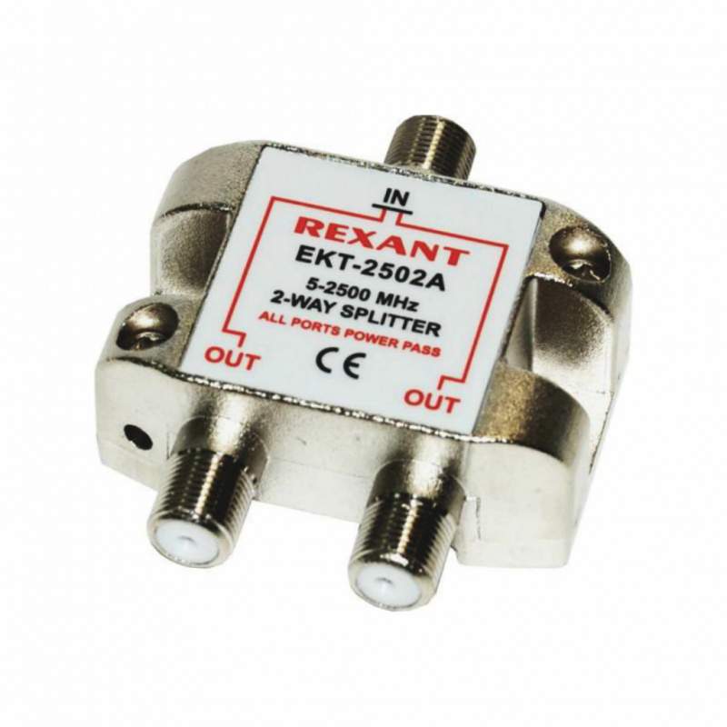 Делитель ТВ "краб"х2под F разъем   Rexant 05-6201  217902