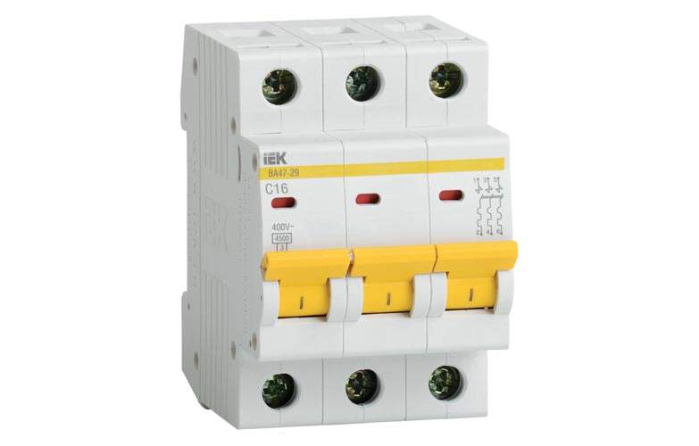 Авт.вык-ль ИЭК ВА47-29  3Р 16А  4,5кА  MVA20-3-016-C  11167