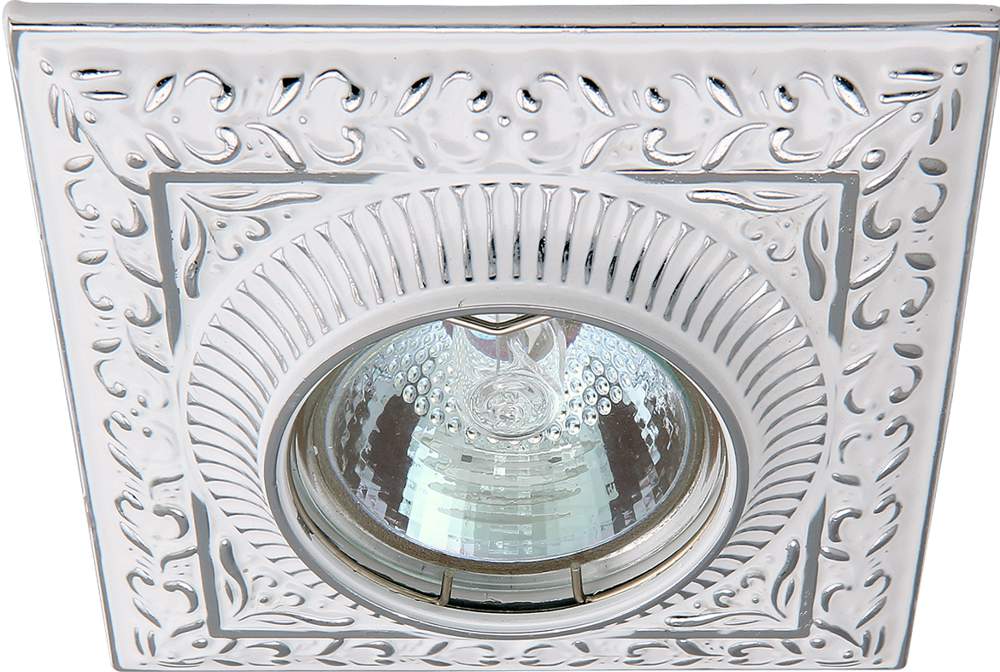 Светильник галогенный FT 1124 SCH MR 16 белый с серебром