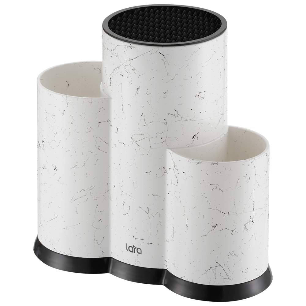 LARA Подставка для ножей LR05-107 White универсал.