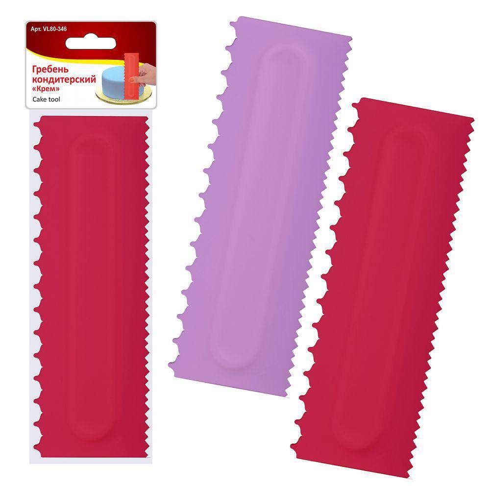 МУЛЬТИДОМ Гребень кондитерский VL80-346 Крем 22,4х7,3х1см