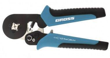 Клещи GROSS  д/обжима наконеч.эл.пров. с сеч.0,25-8мм2  17724