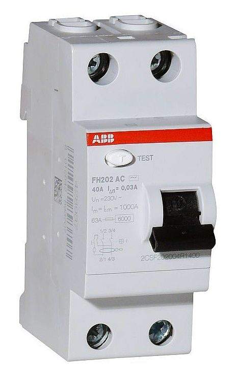 УЗО 2P ABB FH202AC 40A 300mA  (AC)   2CSF202003R3400