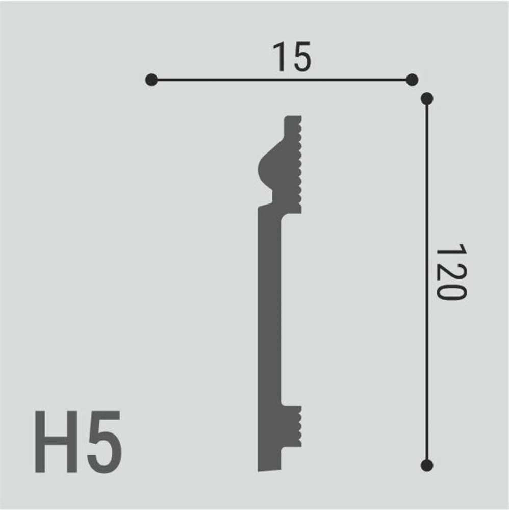 Плинтус XPS POLYMER Н 5 120*15 (18шт)