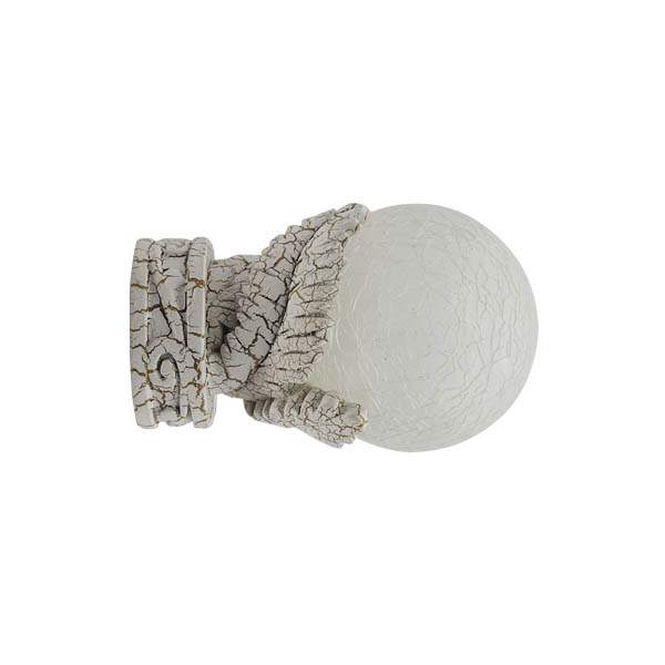 Наконечник 35мм Шар - прозр. Белый мрамор