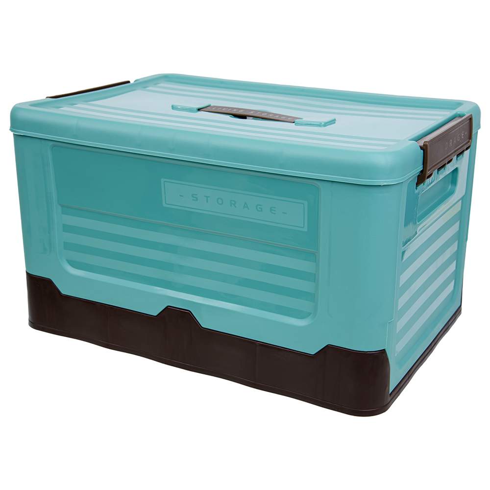 Короб Fancy-hh97-M пластиковый складной Пазл Д400 Ш280 В230 голубой