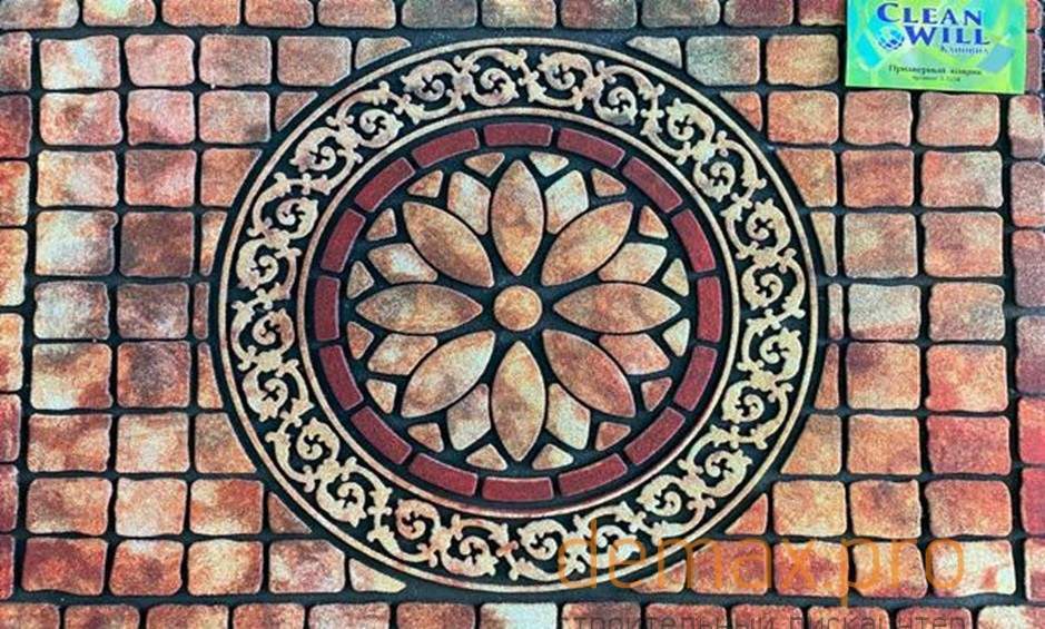 Коврик резиновый флокированный Т-3258 60х90 8мм CleanWill