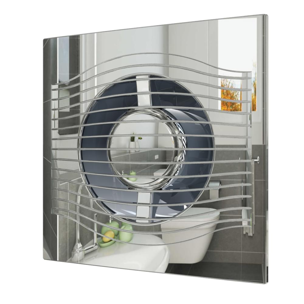 Вентилятор  SLIM 4C  Chrome осевой вытяжной с обратным клапаном D100