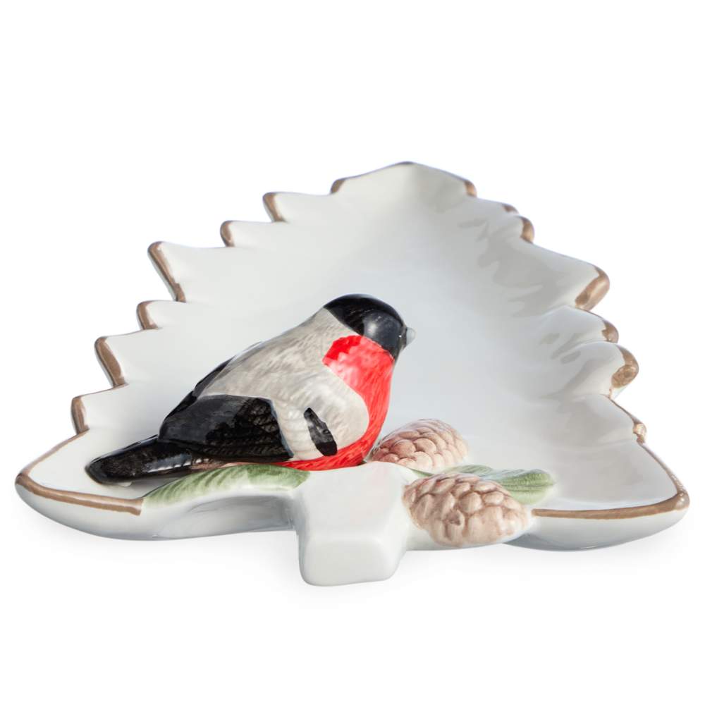 LEFARD Блюдо 406-789 сервировочное Снегирь керамика 30х15,5х7см