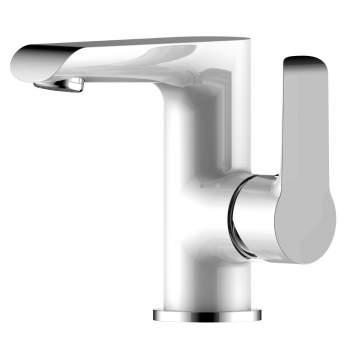 Смеситель Rossinka  W35-11  д/умыв.  хром/белый