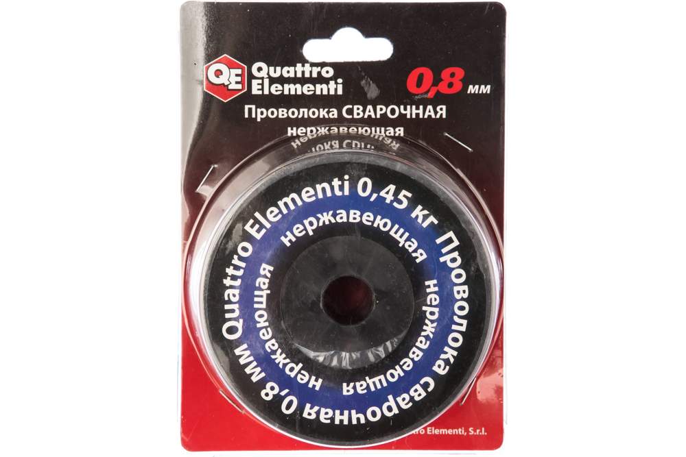 Проволока сварочная  Quattro Elementi нерж. 0,8мм 0,45кг  770-407