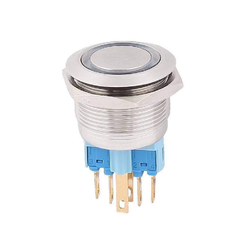 Выключатель  36-3531 Кнопка антивандальная D22 250В Фикс подсв/син. Rexant