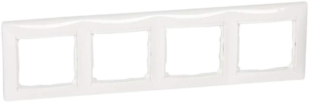Рамка  VALENA  4 поста  гориз. белая  774454 / 33903