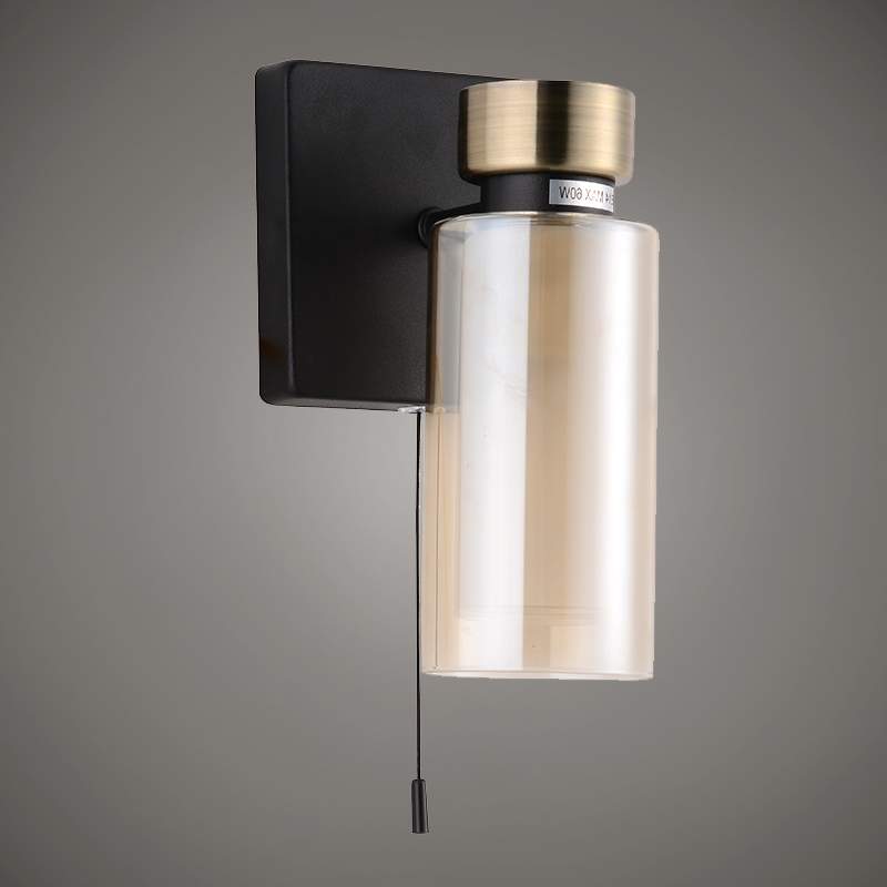 Бра 74338/1 W AB+BK черн/брон 1x60W  E14 GAN20