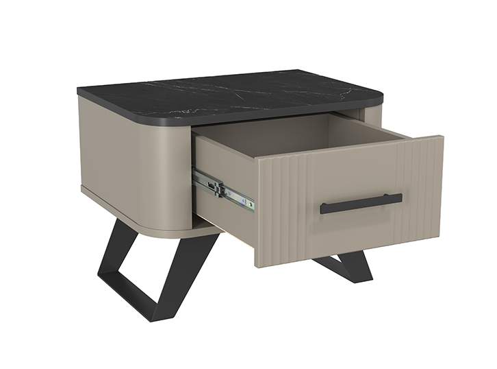 Тумба прикр.76.07 "Фиделия"(серый кам./мрам.черный/двпо:сер.кам./пвх сер.кам./пр.сер.кам)