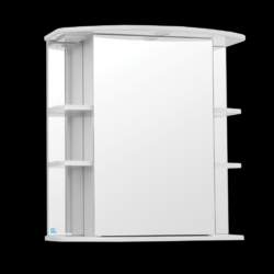 Зеркало Лира 600 свет 716х600х250мм левое