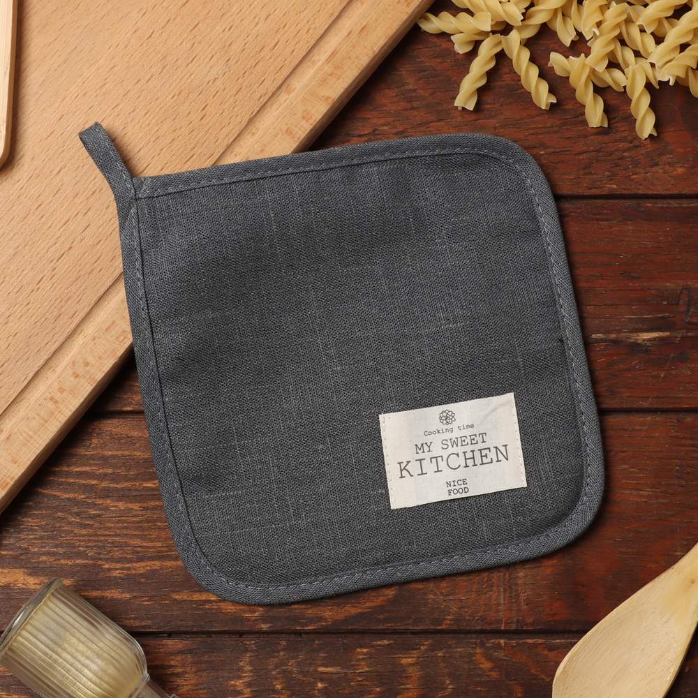 ЭТЕЛЬ Eco Прихватка 19х19см grey 100% лен 245г/м2 10179632