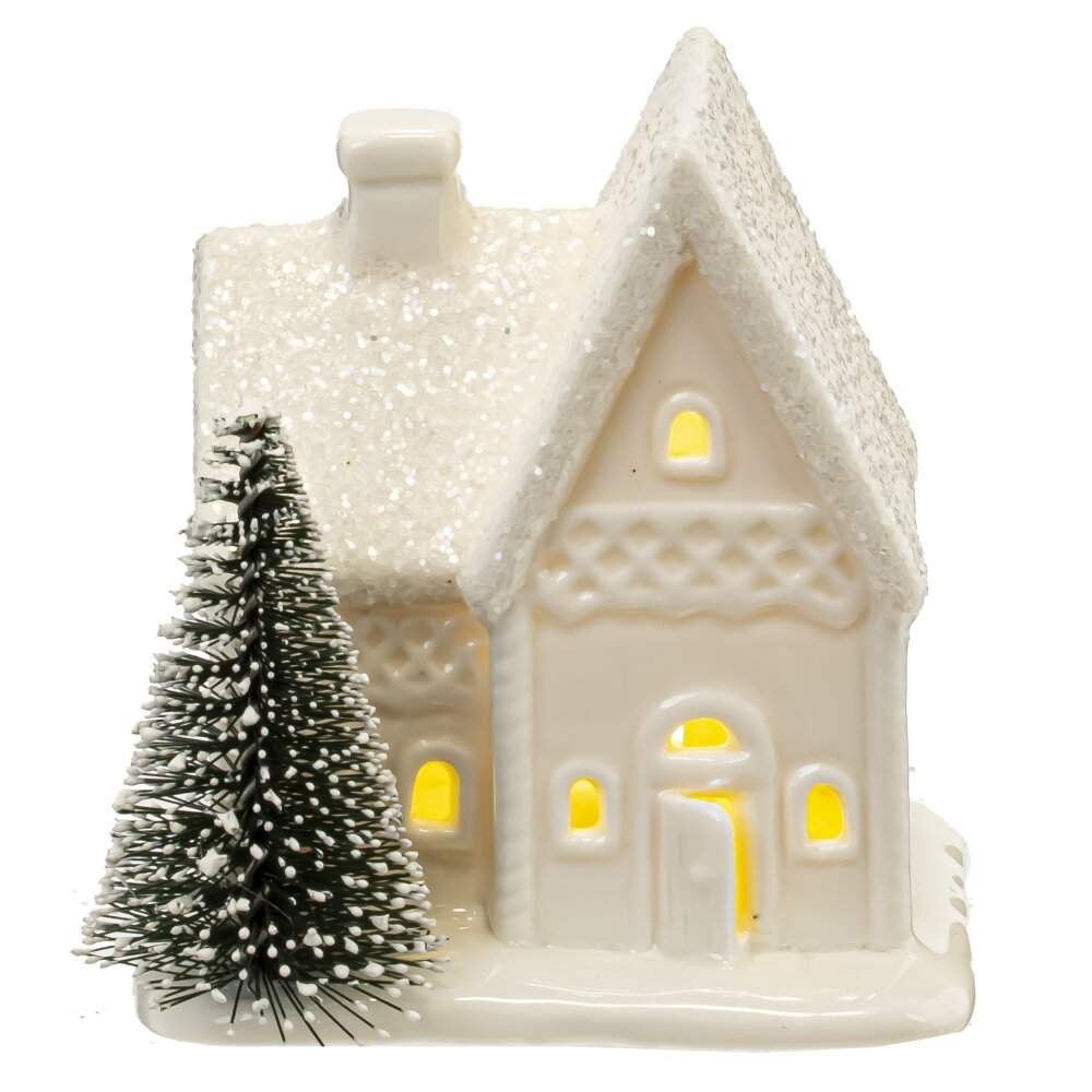 REMECO COLLECTION Фигурка 806090 Домик с подсветкой (LR44x2) 7,5х6х8см (фарфор)
