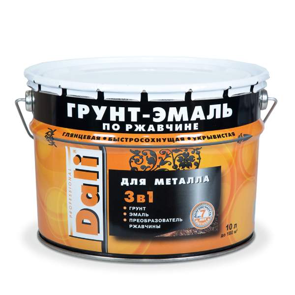 Эмаль по ржавчине DALI белая RAL 9010 10л, Рогнеда