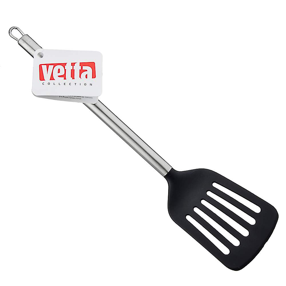 VETTA Аргенто Лопатка 881-145 с прорезями нейлон, ручка нерж. сталь