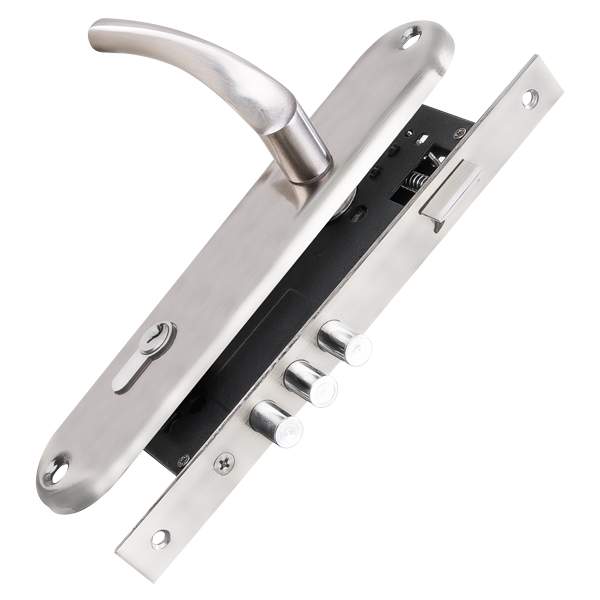 Замок врезной цил-й с защелкой,ручкой KIT P90 4585/3 CRONA SN мат.никель, 5к 