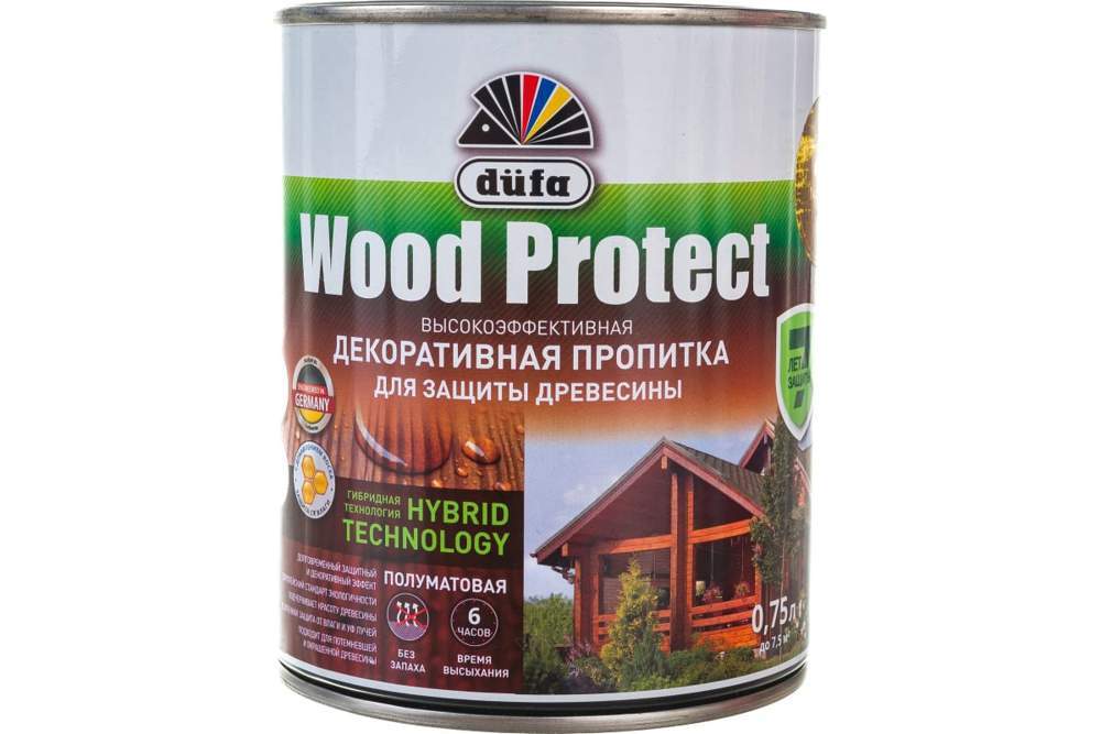 Пропитка DUFA Wood Protect д/защ. древ. орех  0.75л