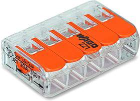 Клемма WAGO универс. компактная на 5х0,14-4,0  221-415