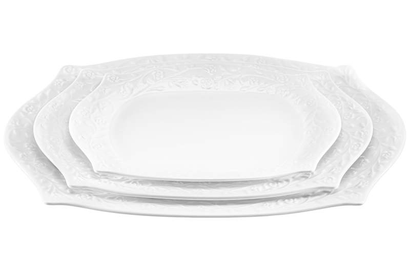 ELAN GALLERY Веточки-цветочки Блюдо 630100 фигурное большое 30,5х20,5х2,5см