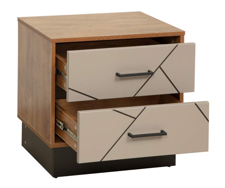 Гамма 54.19  Тумба прикроватная (таксония/черный/пленка;ПВХ грей) 535х548х362