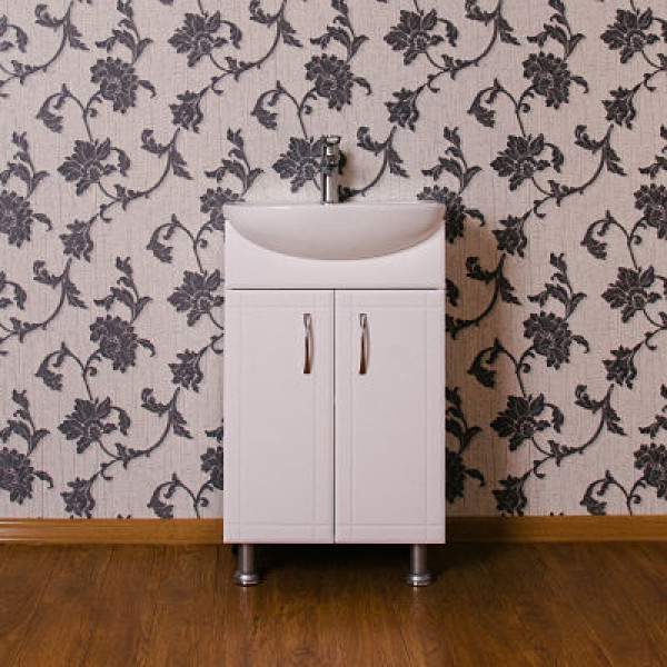 Тумба Уют  55 (прямая) + умыв. Эрика 55 (S-UM-ERI55/1-w)