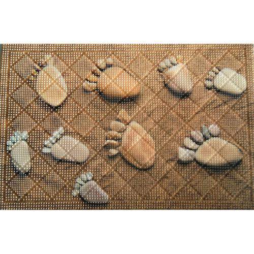 Коврик придверный универсальный 40х60  "Пляжные следы"