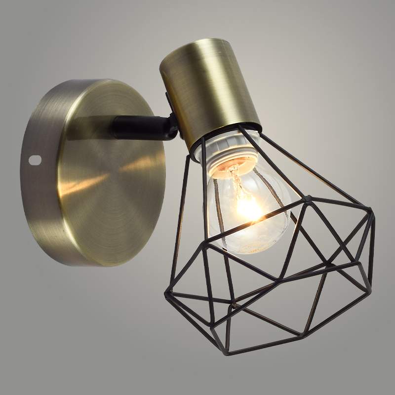 DeFran - DA6111/1 Спот BK+AB  черный/бронза 1х40W E14 h160 HN23