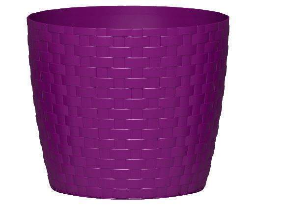 Кашпо  Ротанг  Сиреневый  2л  БП720-СР  пластик